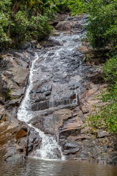 Waterfall on Seychelles island Mahé 