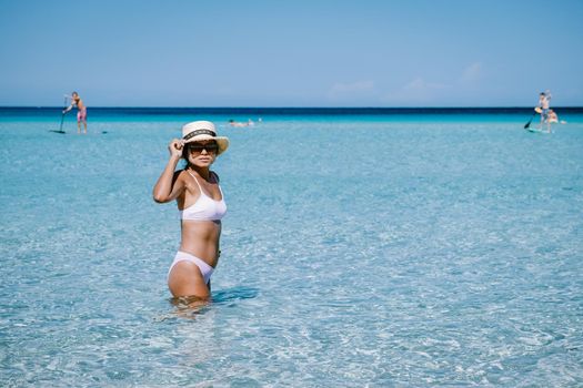 San Vito Lo Capo Sicily, San Vito lo Capo beach and Monte Monaco in background, north-western Sicily. High quality photo