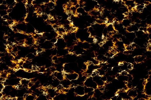 thunder bolt gold glow mineral line texture on black marble luxury interior background