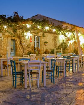 The picturesque village of Marzamemi, in the province of Syracuse, Sicily Italy October 2020