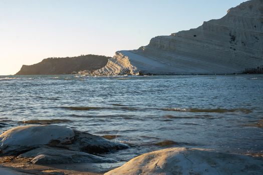 Scala dei Turchi Stair of the Turks, Sicily Italy, Scala dei Turchi. A rocky cliff on the coast of Realmonte, near Porto Empedocle, southern Sicily, Italy. Europe