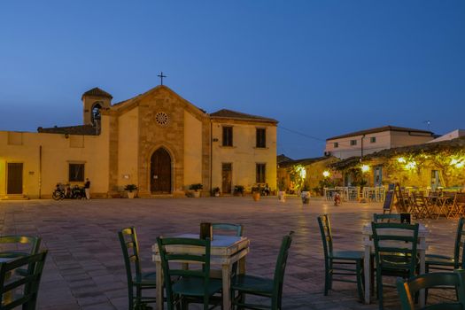 The picturesque village of Marzamemi, in the province of Syracuse, Sicily Italy