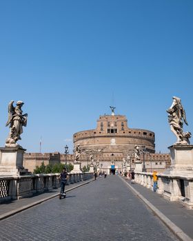 Castel Sant'Angelo At Sunrise In Rome, Italy September 2020