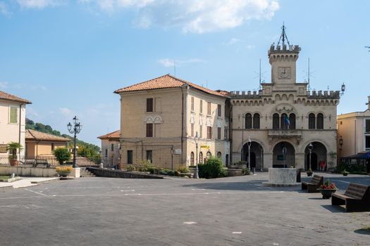 Overview of Fiuggi in Italy, Scenic sight in Fiuggi, province of Frosinone, Lazio, central Italy. Europe September 2020