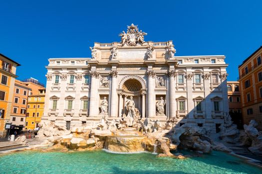 Trevi Fountain, rome, Italy. City trip Rome in the morning