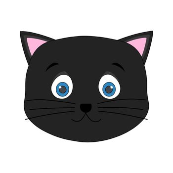 Cute Black Cat Face