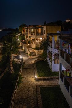 Crete Greece, Candia park village a luxury holiday village in Crete Greece by the ocean in traditional colors