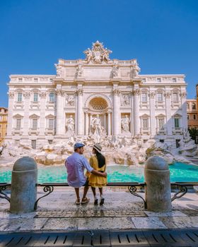 Trevi Fountain, rome, Italy. City trip Rome couple on city trip in Rome