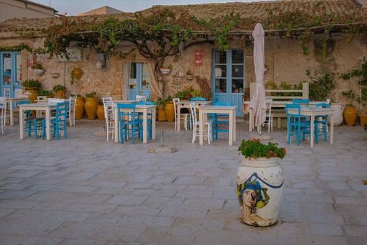 The picturesque village of Marzamemi, in the province of Syracuse, Sicily Italy October 2020