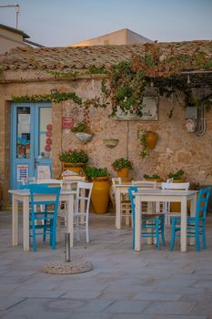 The picturesque village of Marzamemi, in the province of Syracuse, Sicily Italy October 2020