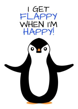 A happy penguin
