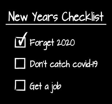 Funny new years checklist