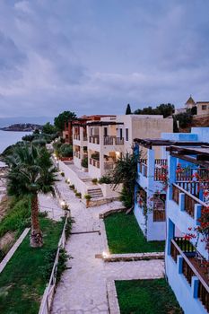 Crete Greece, Candia park village a luxury holiday village in Crete Greece by the ocean in traditional colors