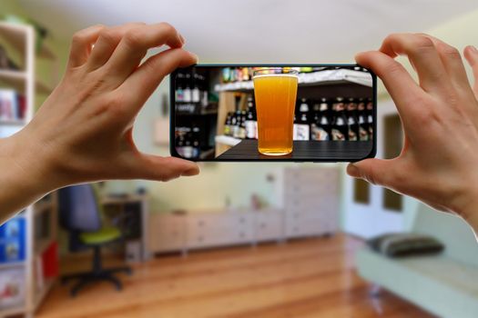 Bar via the internet. Using technologies for online drinking at home with friends
