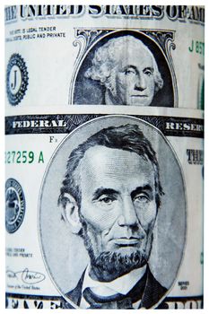 a closeup images on a two dollar bills