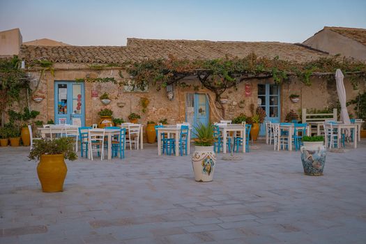 The picturesque village of Marzamemi, in the province of Syracuse, Sicily Italy October 2020