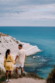 Scala dei Turchi Stair of the Turks, Sicily Italy, Scala dei Turchi. A rocky cliff on the coast of Realmonte, near Porto Empedocle, southern Sicily, Italy. Europe