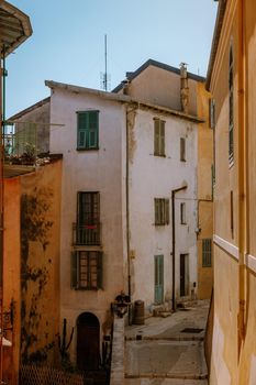 Menton France,Cote d Azur France, View on old part of Menton, Provence-Alpes-Cote d'Azur, France Europe