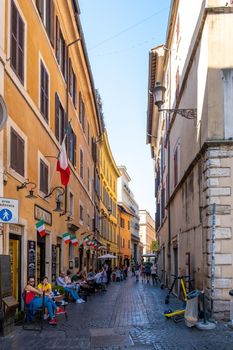 Rome Italy September 2020, view of Pantheon in the morning. Rome. Italy. Europe