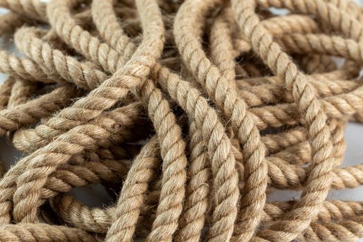 natural rope close-up view background with selective focus.