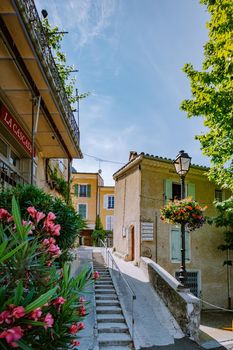 The Village of Moustiers-Sainte-Marie, Provence, France June 2020 Europe