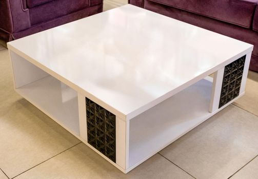 White furniture stool for sale at the store
