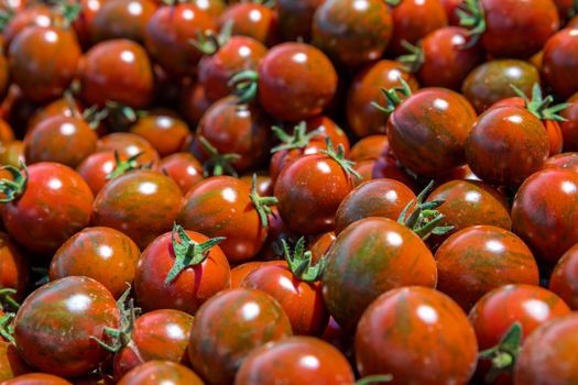 background from red ripe tomatoes grown without chemistry.