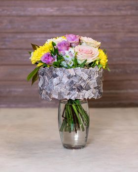 Beautiful flower bouquet in the vase