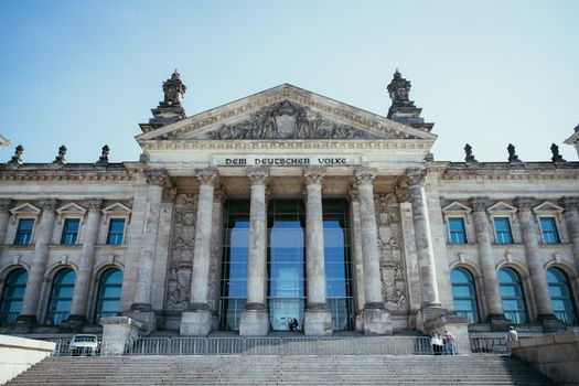 Picture of the Reichstag in Berlin in Springtime