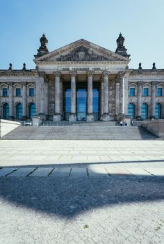 Picture of the Reichstag in Berlin in Springtime