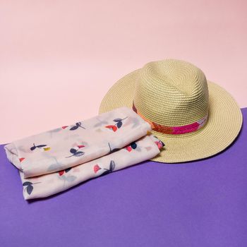 Woman fedora hat with a isolated background