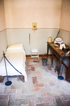 ancient bedroom from the 1800s of the master's coachman's family
