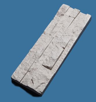 A sample of ground, wall stone shape on the unicolour background