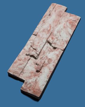 A sample of ground, wall stone shape on the unicolour background