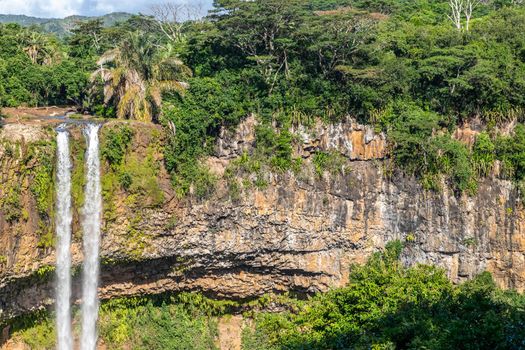 Chamarel waterfall on Mauritius island, Indian ocean