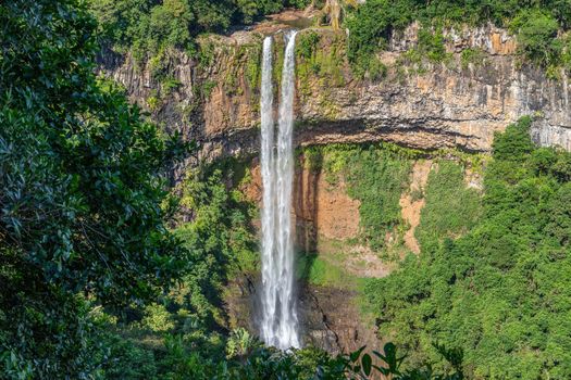 Chamarel waterfall on Mauritius island, Indian ocean