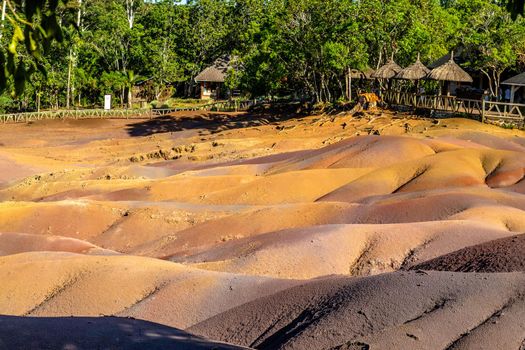 Seven coloured earth (sandstone formation with seven colours) on Mauritius island, Chamarel, Indian ocean