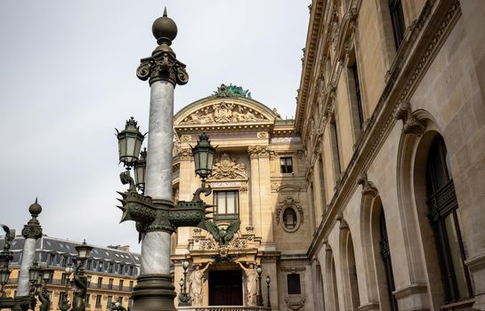 View at the back of the Paris Opera, France