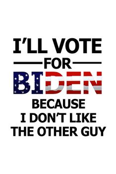 I'll vote for Biden