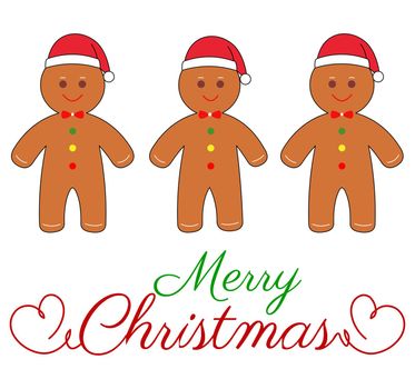 Merry christmas gingerbread men