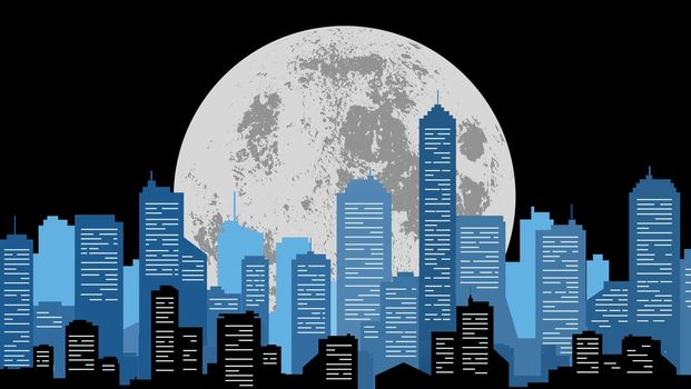 Moon Light Cityscape