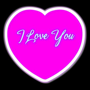 Neon Pink Love Heart