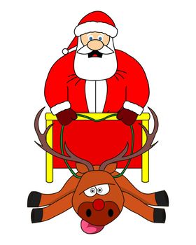Poor santa reindeer