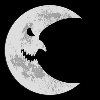 Scary halloween moon