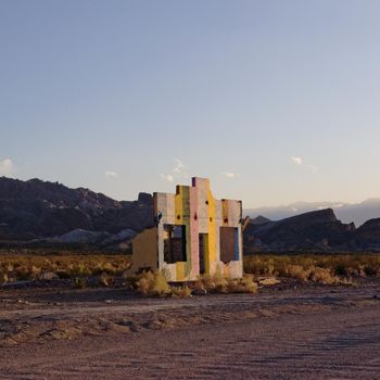 Derelict house in the middle of the desert near Uspallata, Mendoza, Argentina.