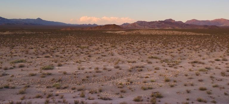Vast desert valley near Uspallata, Mendoza, Argentina.