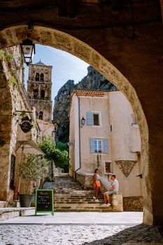 The Village of Moustiers-Sainte-Marie, Provence, France June 2020 Europe