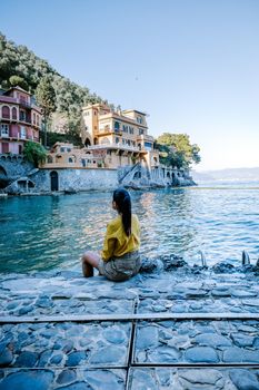 Portofino Italy June 2020, Portofino famous village bay, Italy Europe colorful village Ligurian coast