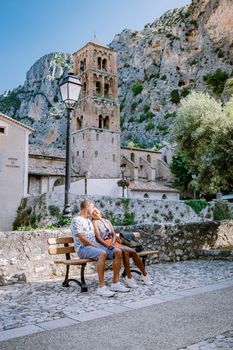 The Village of Moustiers-Sainte-Marie, Provence, France June 2020 Europe