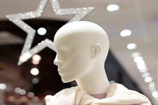 View from the side. Beautiful fashion background.